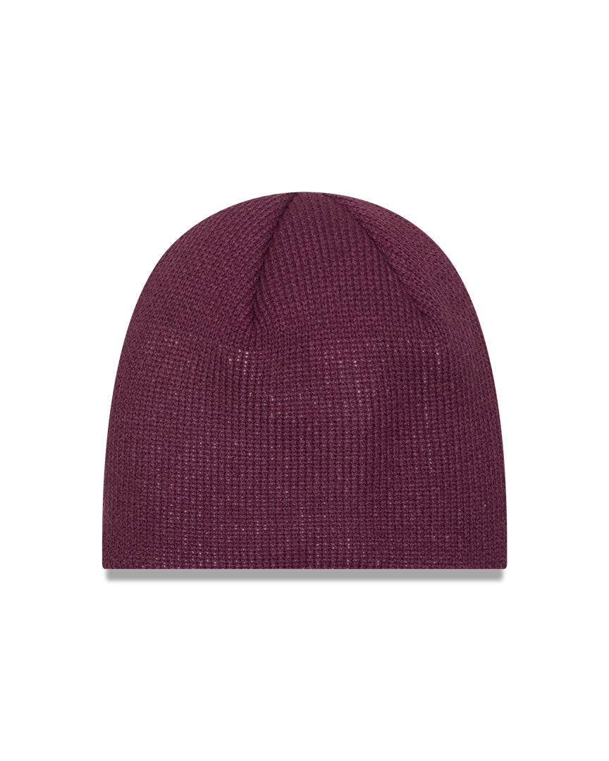 New Era Skully Beanie Oversized Logo New York Yankees Frosted Burgundy