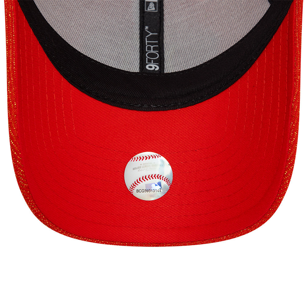 New Era Womens 9Forty Sparkle New York Yankees Scarlet