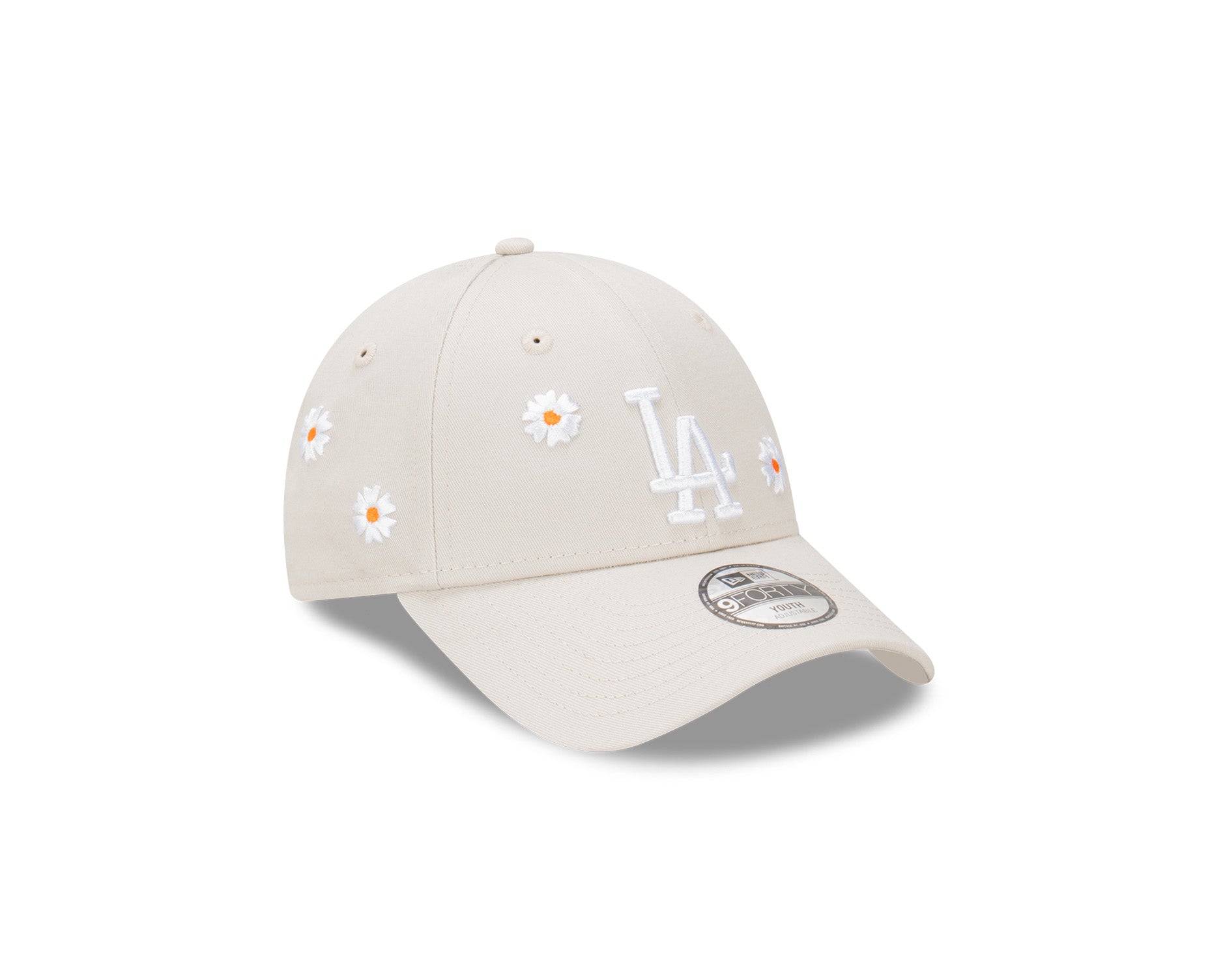 New Era Youth 9Forty MLB Daisy Los Angeles Dodgers Vintage Stone