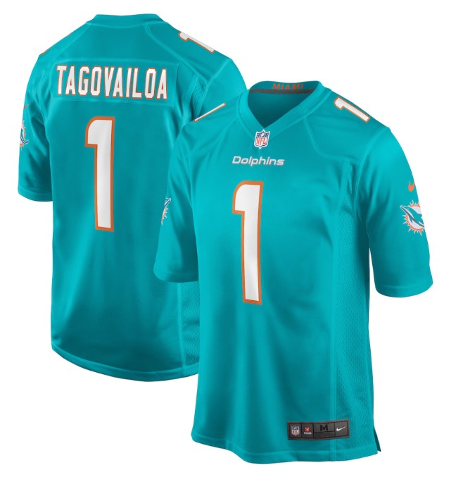 Nike NFL Game Jersey Miami Dolphins Tua Tagovailoa #1 Green