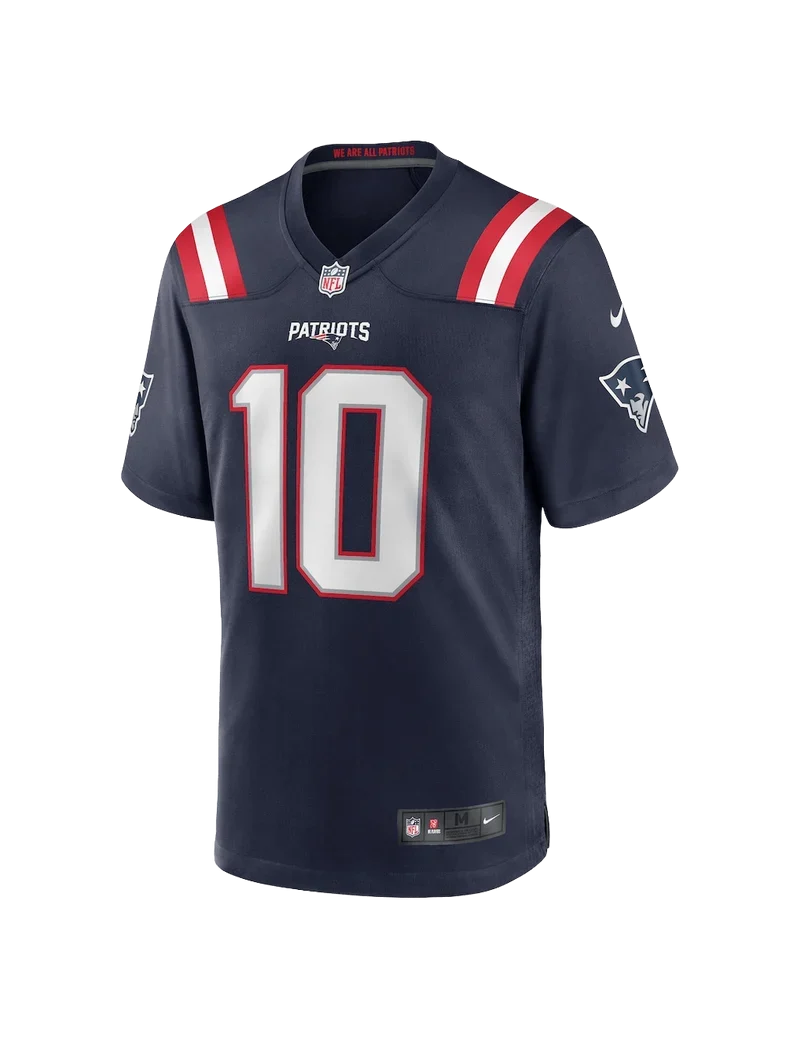 Nike NFL Game Jersey New England Patriots Drake Maye #10 Navy
