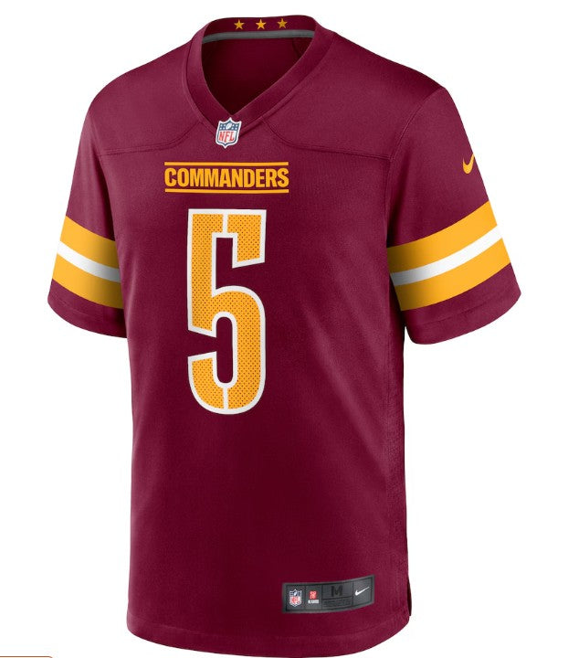 Nike NFL Game Jersey Washington Commanders Jayden Daniels #5 Team Red