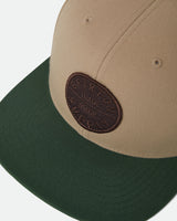 Brixton Oath III Snapback Khaki/Primal Green