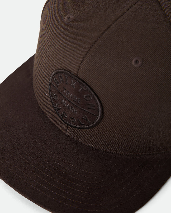 Brixton Oath III Snapback Pinecone Brown/Brown Suede