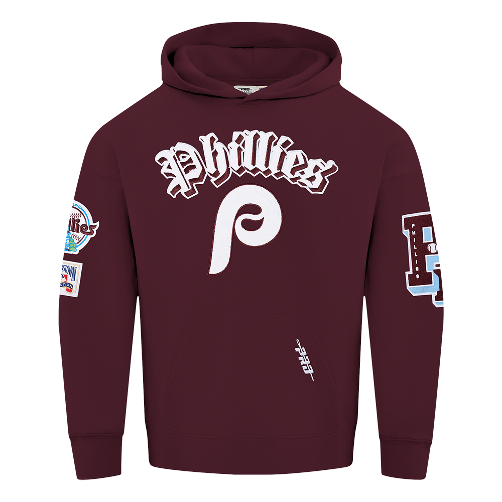 Pro Standard MLB Best Of Drop Shoulder Hoodie Philadelphia Phillies Wine