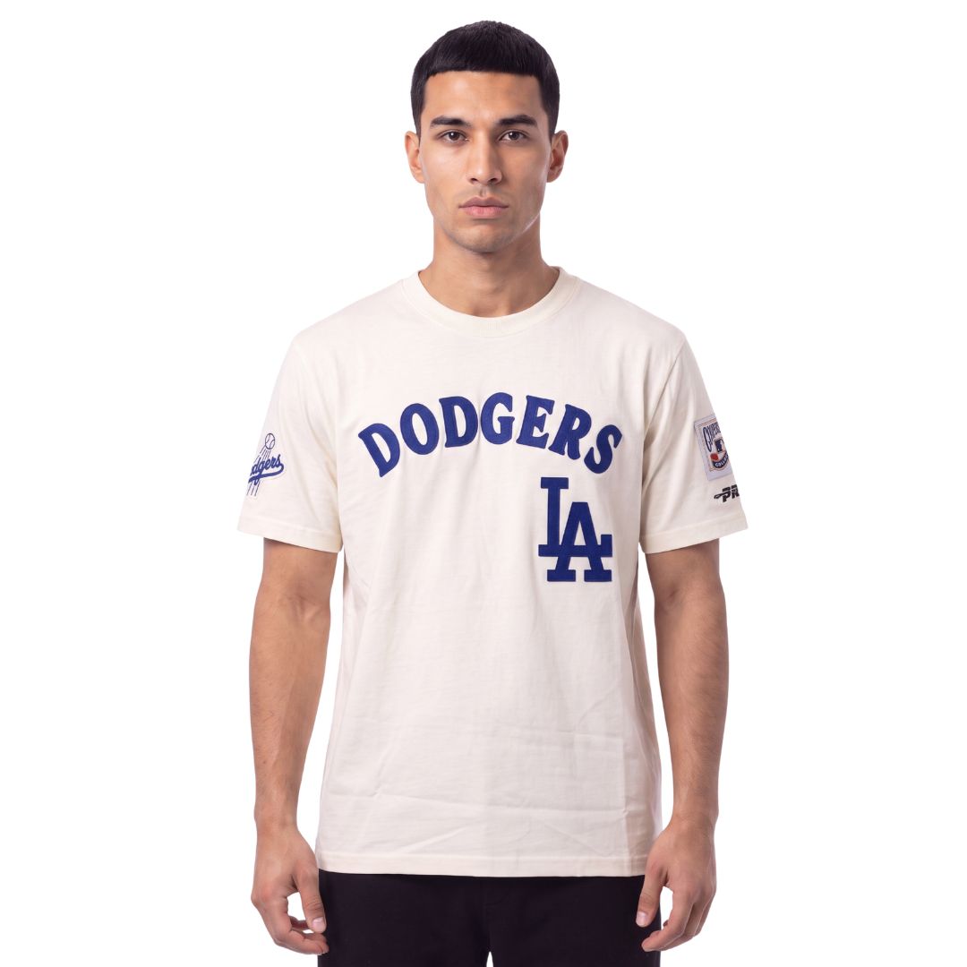 Pro Standard MLB First Team Drop Shoulder Tee Los Angeles Dodgers Eggshell