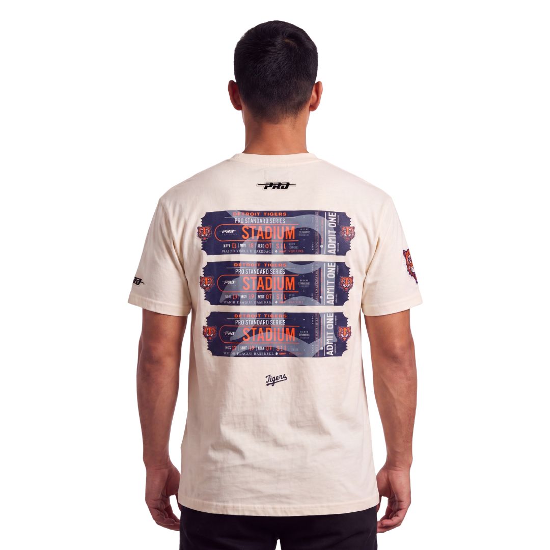 Pro Standard MLB Home Team Drop Shoulder Tee Detroit Tigers Eggshell
