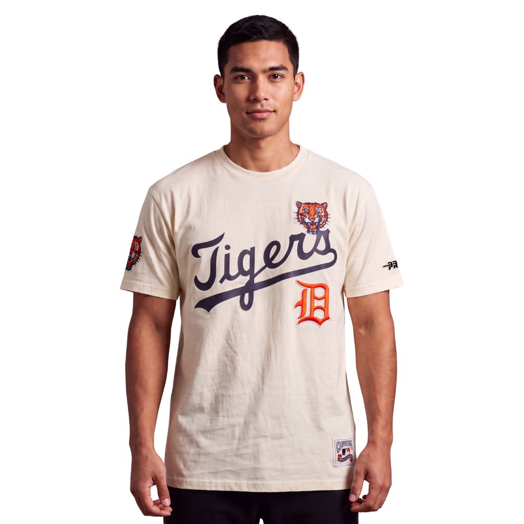 Pro Standard MLB Home Team Drop Shoulder Tee Detroit Tigers Eggshell