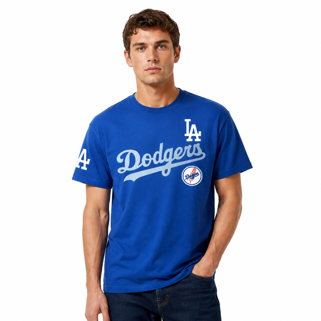 Pro Standard MLB Home Team Drop Shoulder Tee Los Angeles Dodgers Royal