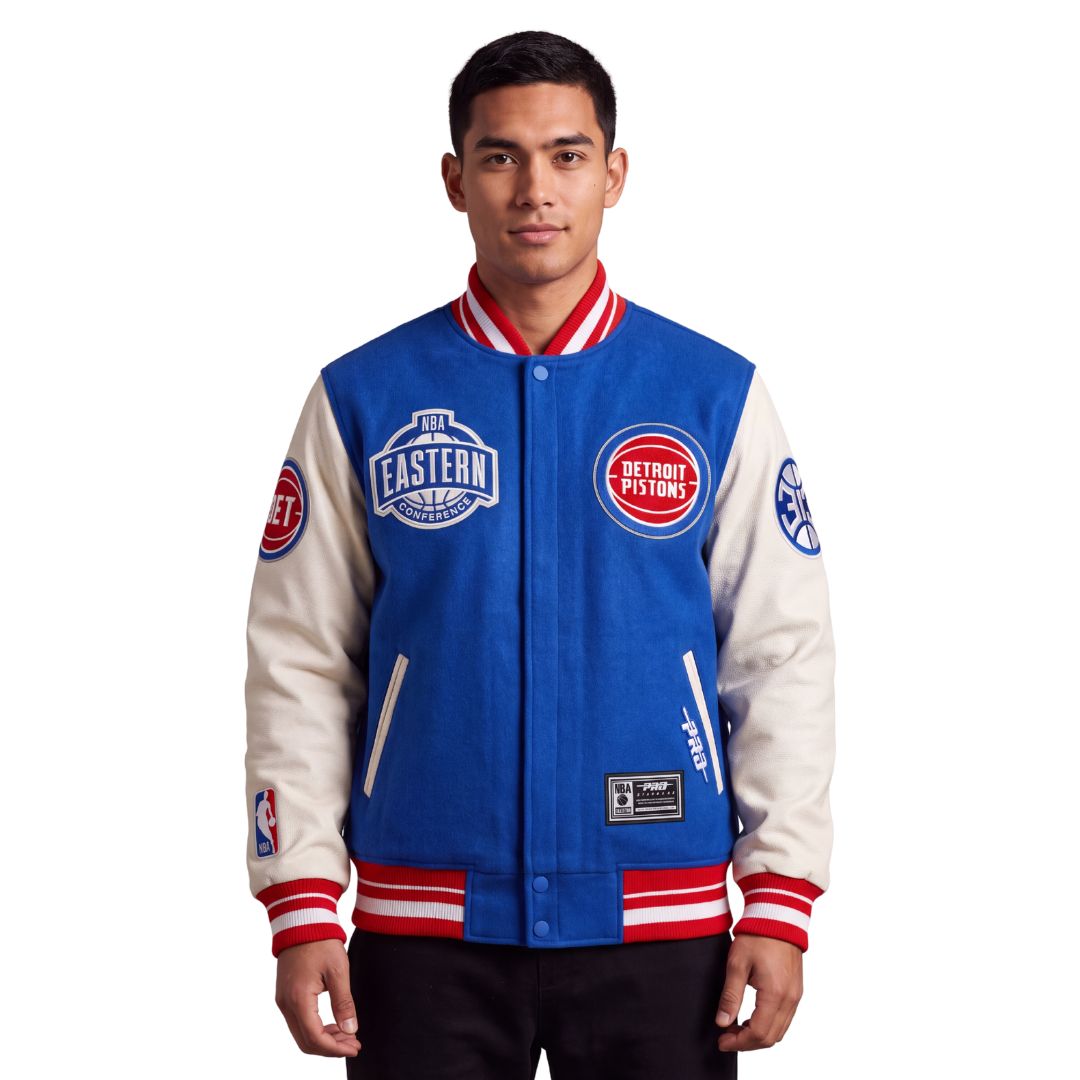 Pro Standard NBA Day One Varsity Jacket Detroit Pistons Royal