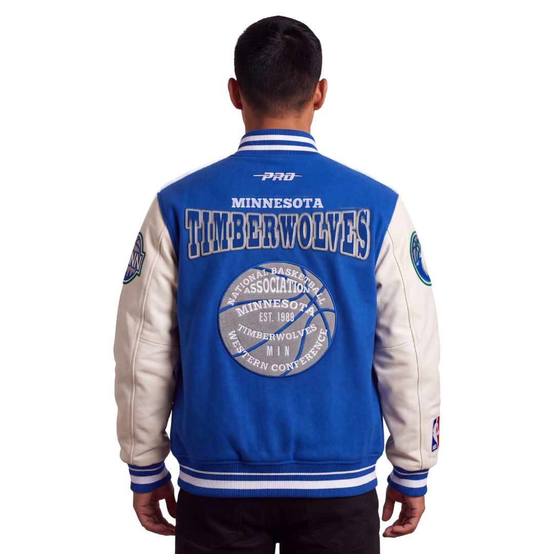 Pro Standard NBA Day One Varsity Jacket Minnesota Timberwolves Royal
