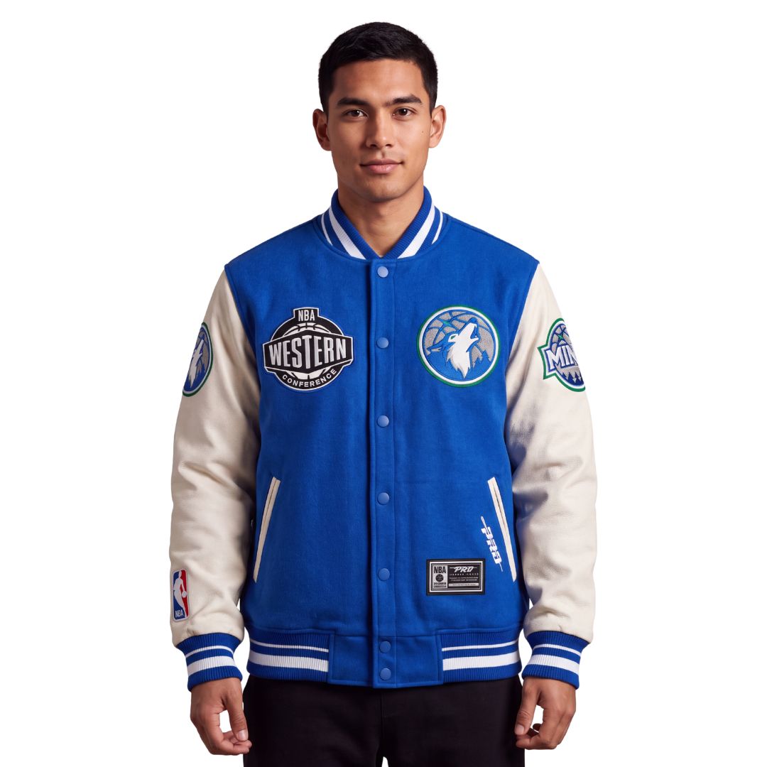 Pro Standard NBA Day One Varsity Jacket Minnesota Timberwolves Royal