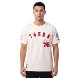 Pro Standard NBA First Team Drop Shoulder Tee Philadelphia 76ers Eggshell