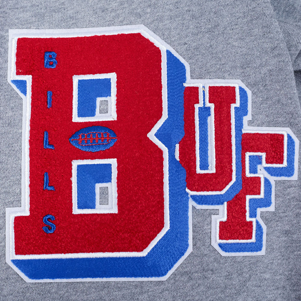Pro Standard NFL Best Of Drop Shoulder Hoodie Buffalo Bills Dark Heather Grey