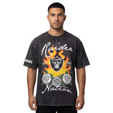Pro Standard NFL Fire & Roses Drop Shoulder Tee Las Vegas Raiders Washed Black