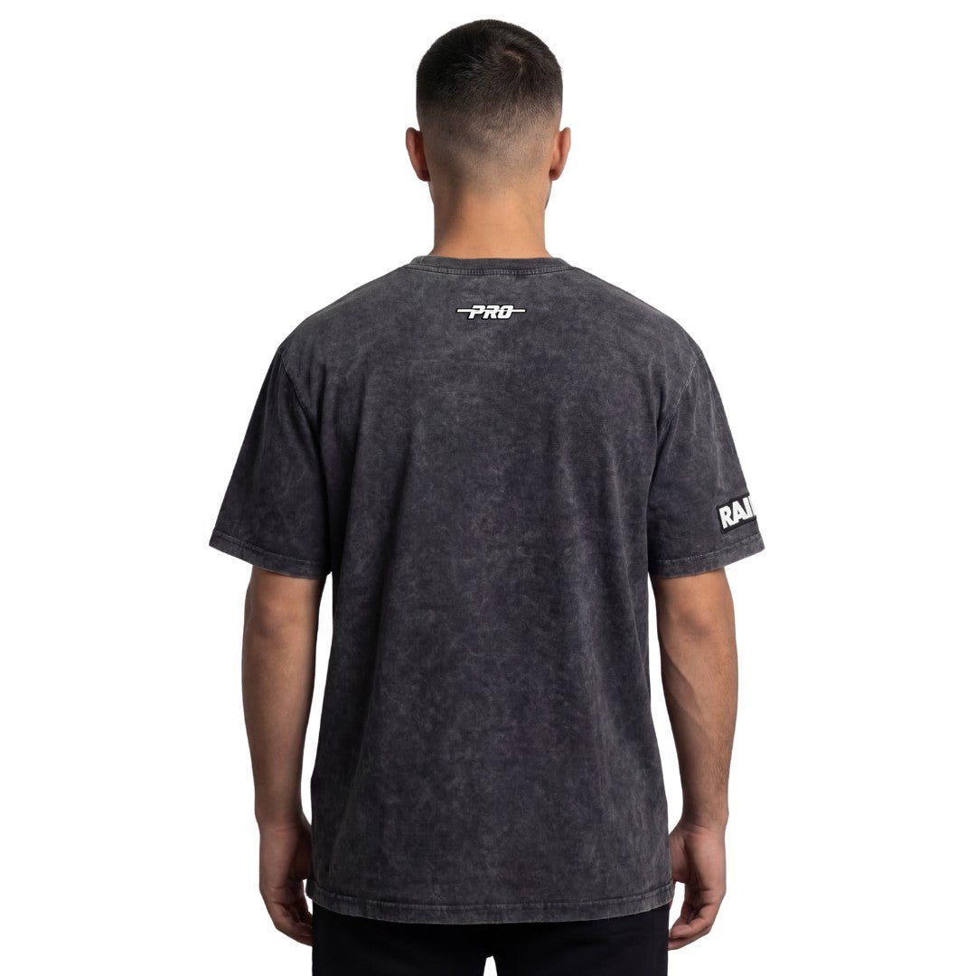 Pro Standard NFL Fire & Roses Drop Shoulder Tee Las Vegas Raiders Washed Black