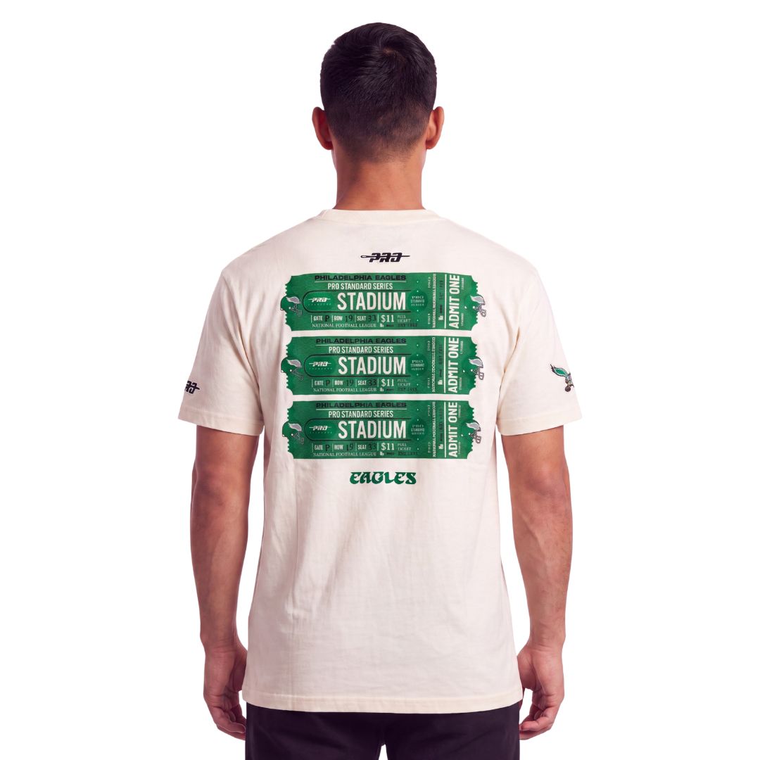Pro Standard NFL Home Team Drop Shoulder Tee Philadelphia Eagles Eggshell