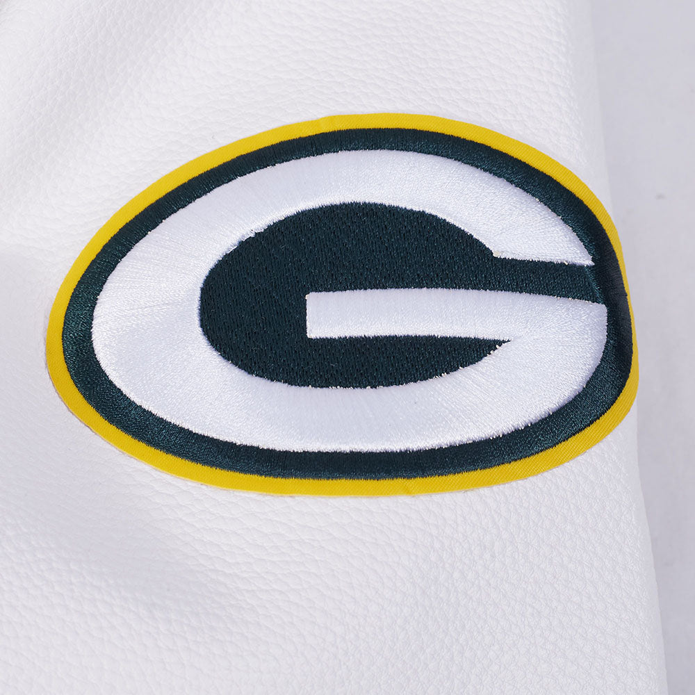 Pro Standard NFL Team Badge Wool Varsity Jacket Green Bay Packers Forest Green/White