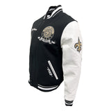 Pro Standard NFL Team Badge Wool Varsity Jacket New Orleans Saints Black/White