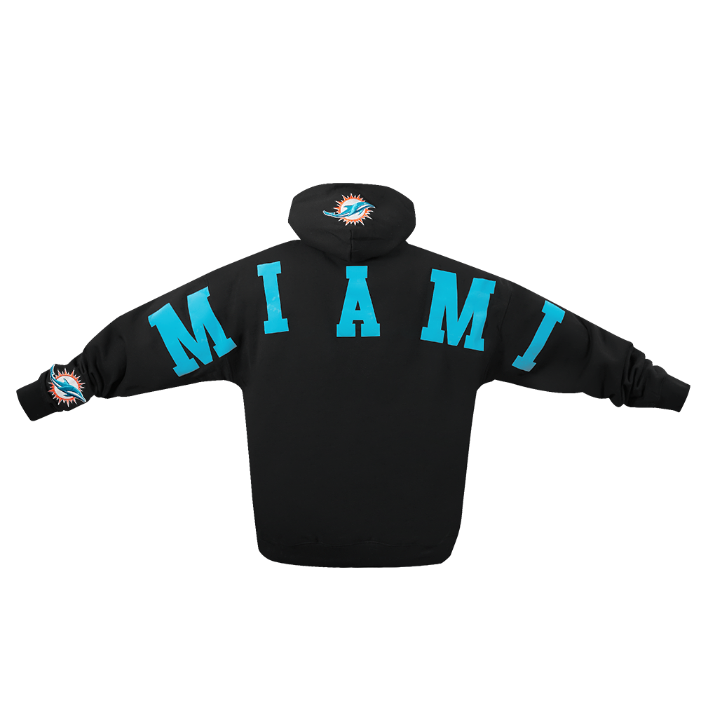 Pro Standard NFL WingSpan Drop Shoulder Hood Miami Dolphins Black
