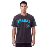 Pro Standard NHL First Team Enzyme Wash Drop Shoulder Tee San Jose Sharks Black