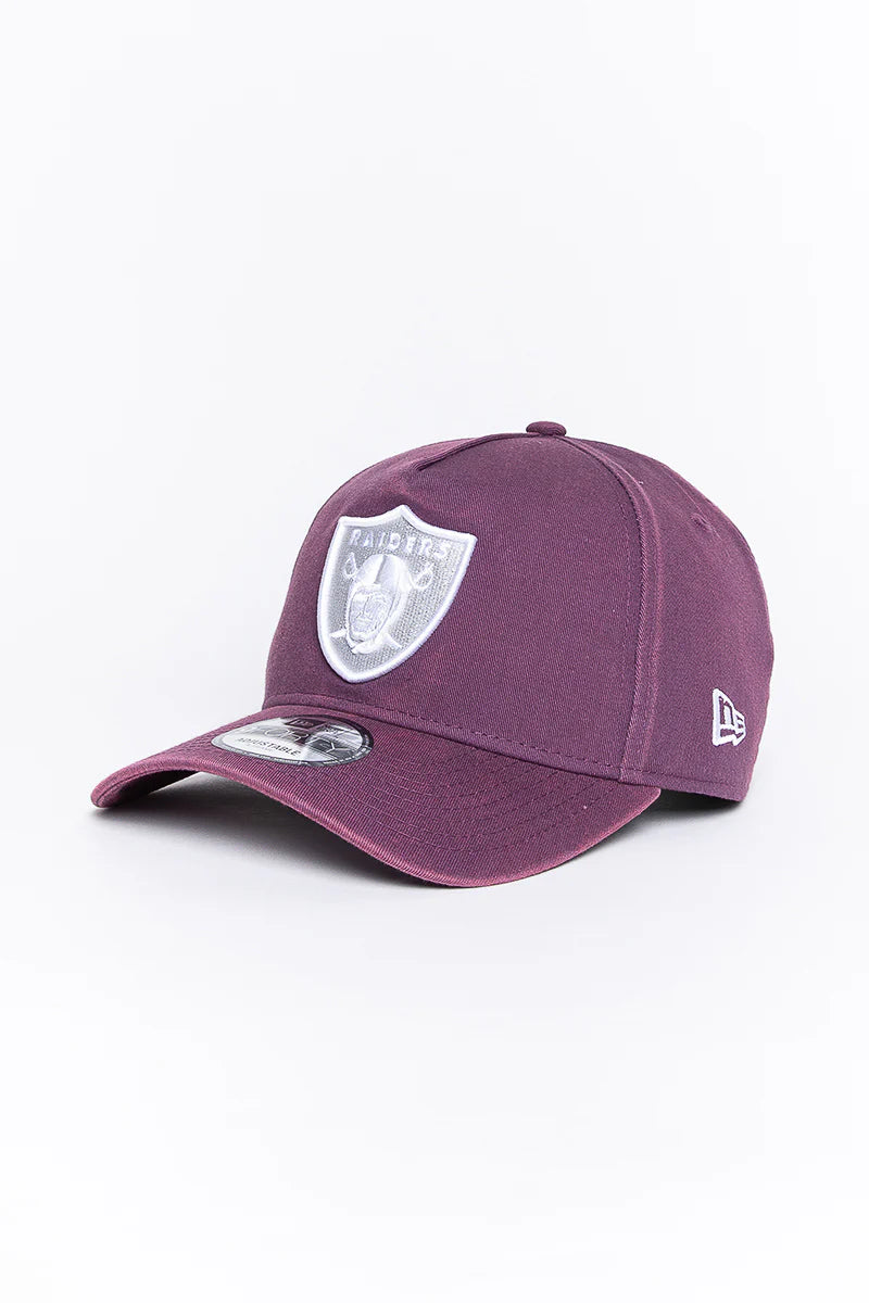 New Era 9Forty A-Frame NFL Snow Wash Las Vegas Raiders Damson