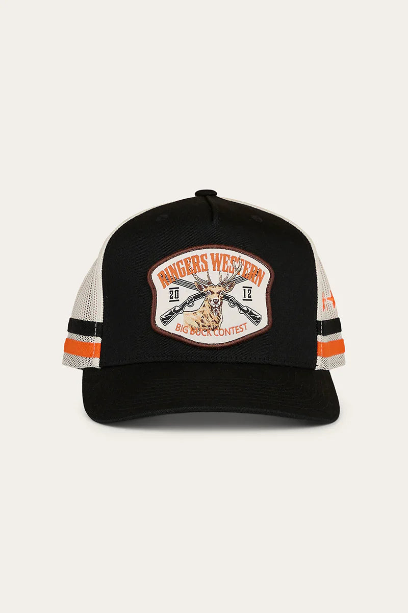 Ringers Western Big Buck Deep Fit Trucker Cap Black