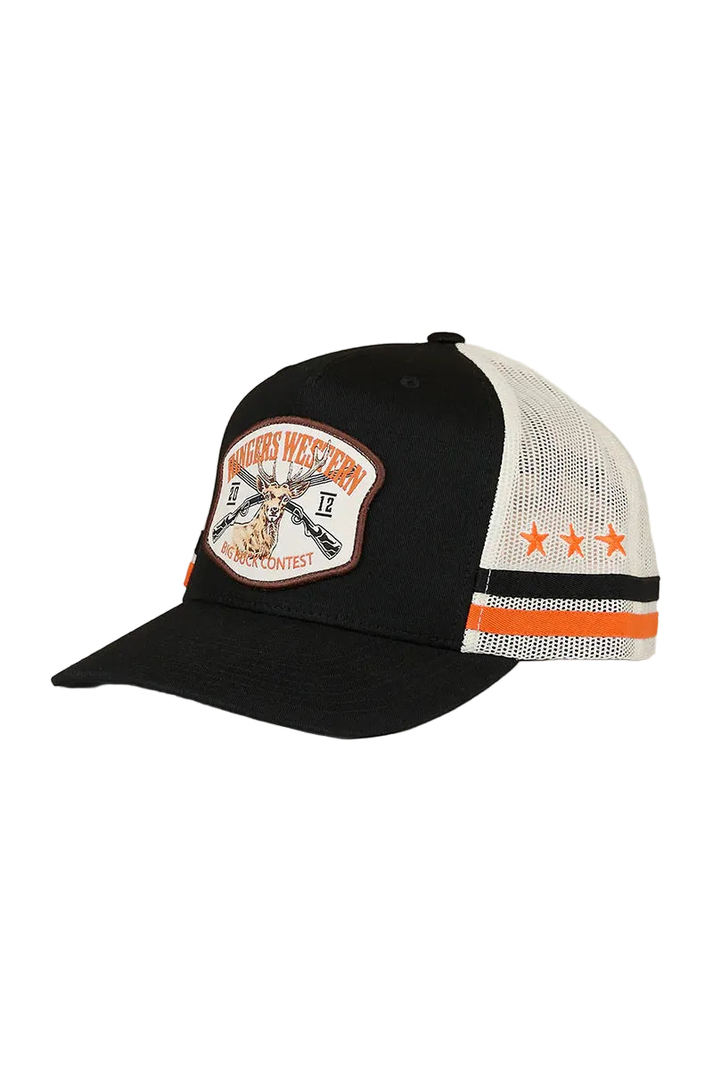 Ringers Western Big Buck Deep Fit Trucker Cap Black