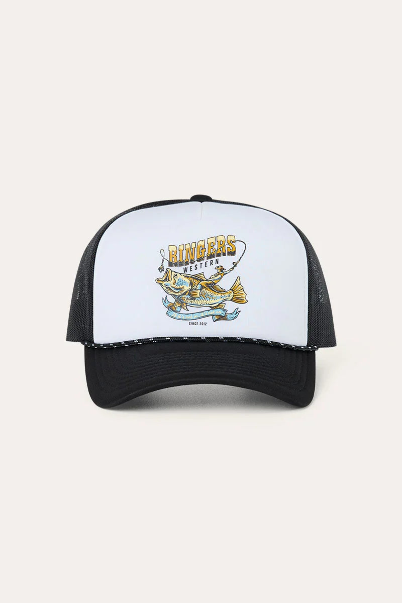 Ringers Western Bucking Barra Foam Cap White/Black