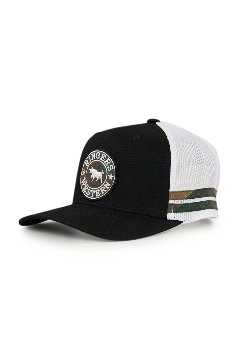Ringers Western Kids McCoy Trucker Cap Black/Camo