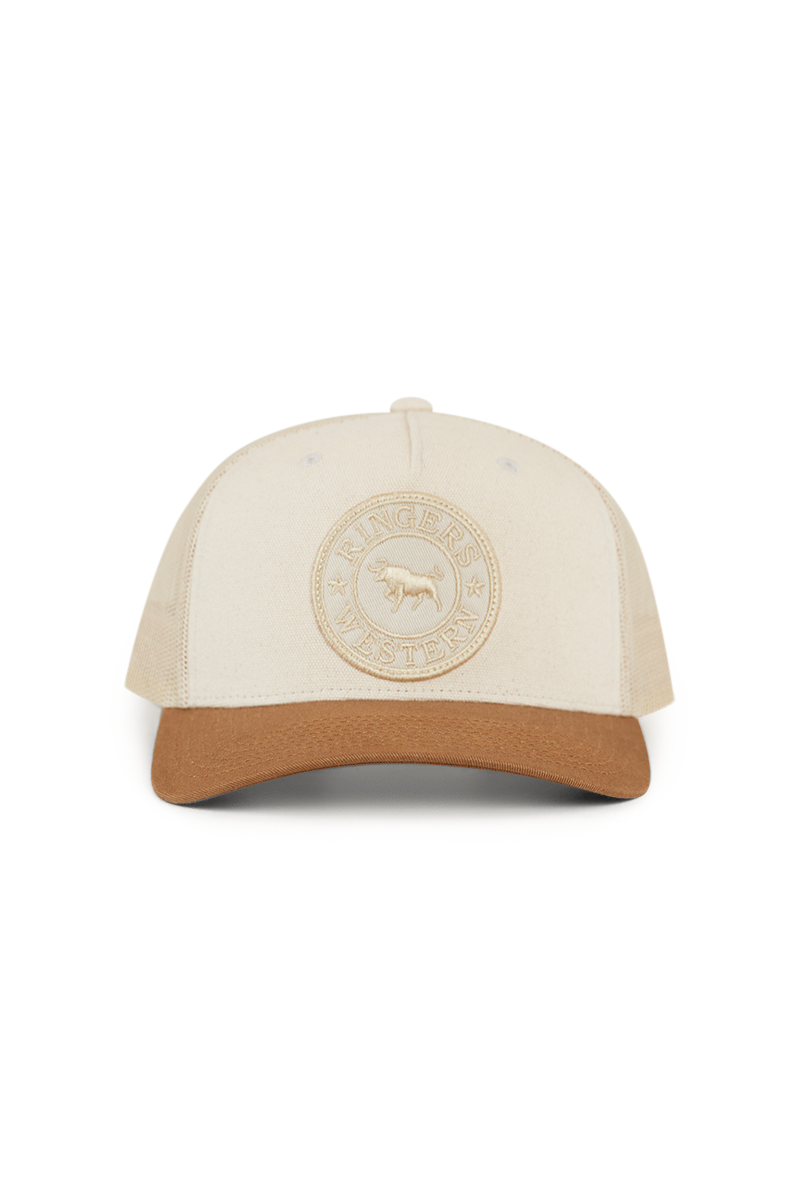 Ringers Western Kids Signature Bull Trucker Cap Beige/Clay