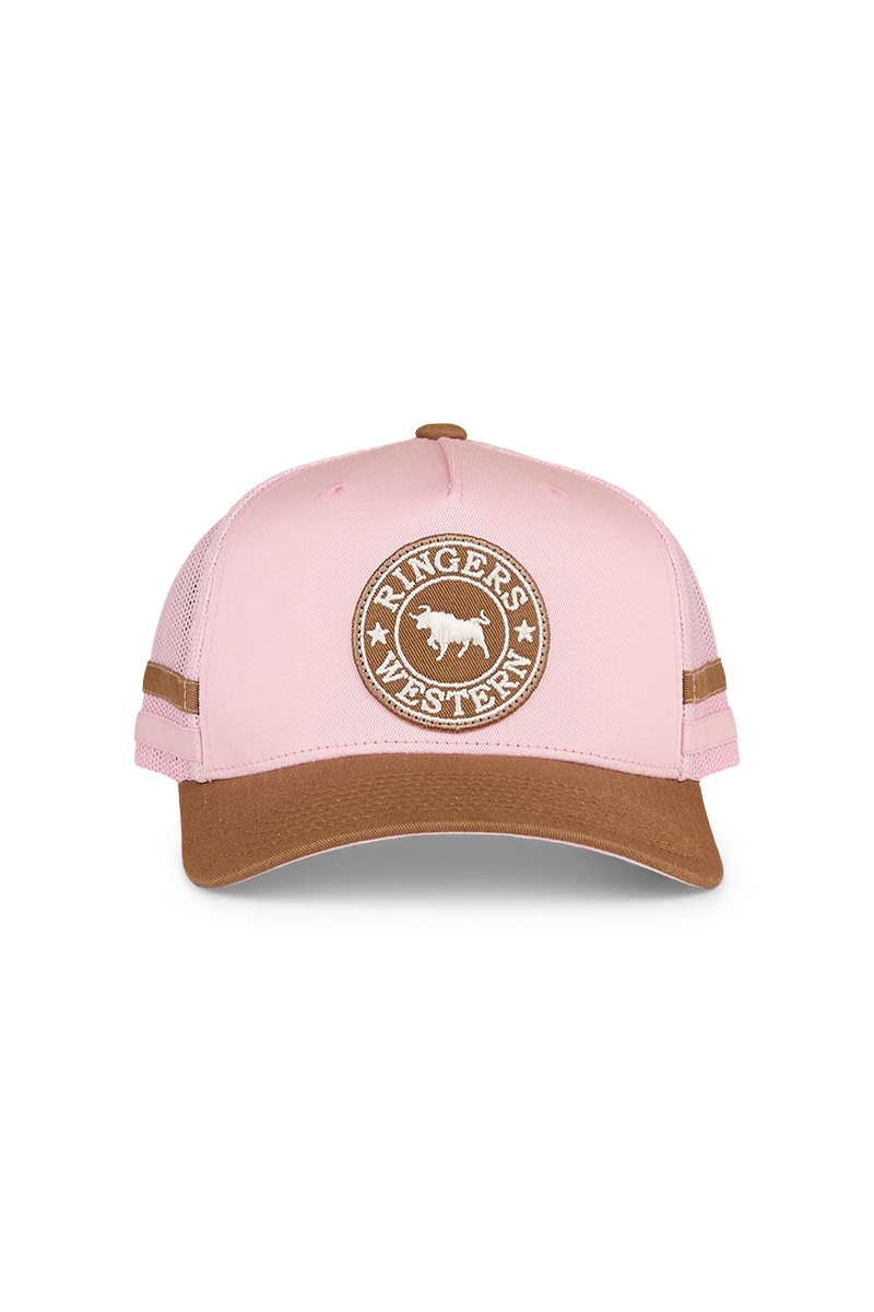 Ringers Western McCoy Kids Trucker Cap Pink/Clay