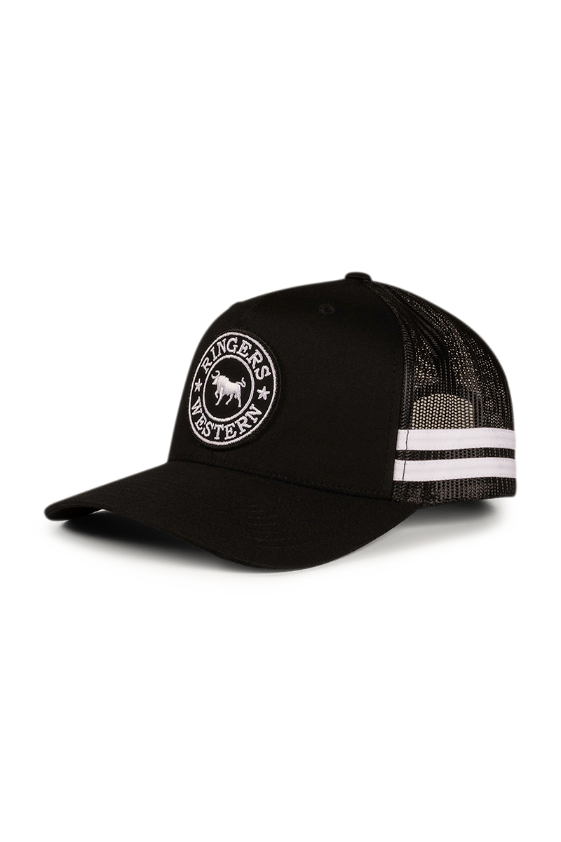 Ringers Western McCoy Trucker Cap Black with White
