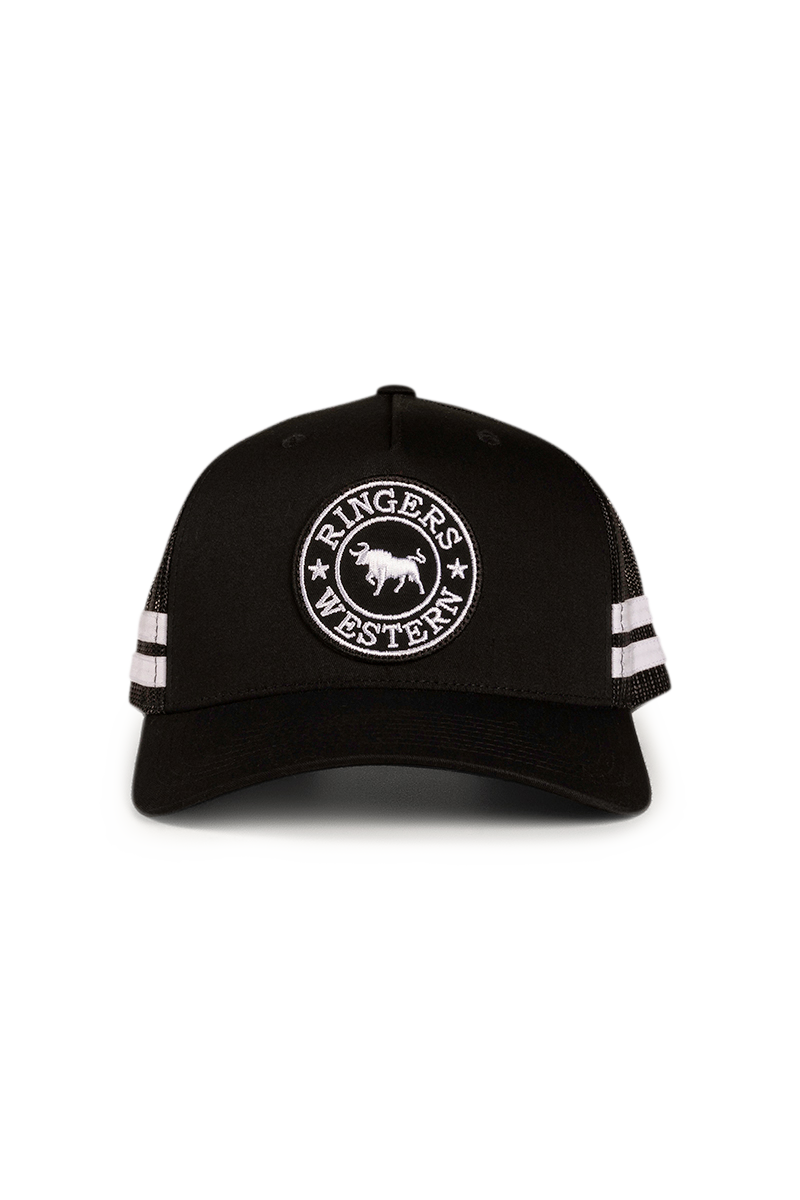 Ringers Western McCoy Trucker Cap Black with White