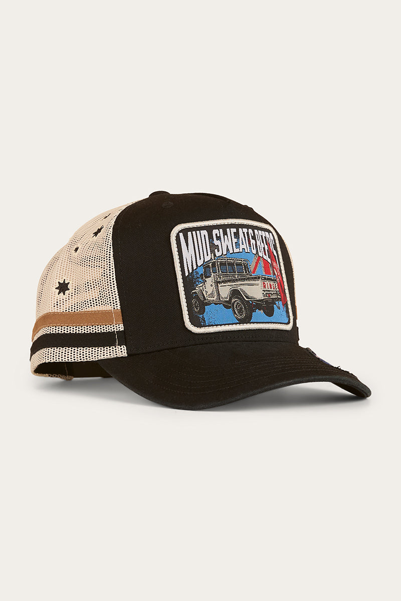Ringers Western Mud Sweat Beers Deep Fit Trucker Cap Black