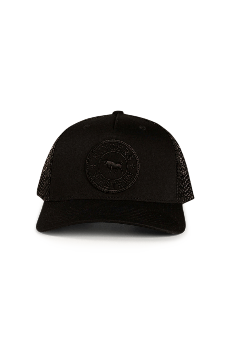 Ringers Western Signature Bull Trucker Cap Black/Black