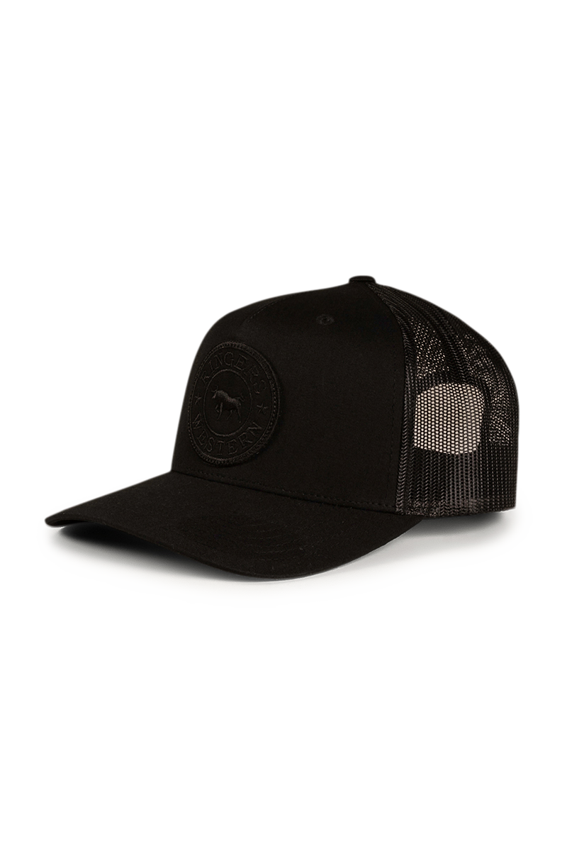 Ringers Western Signature Bull Trucker Cap Black/Black