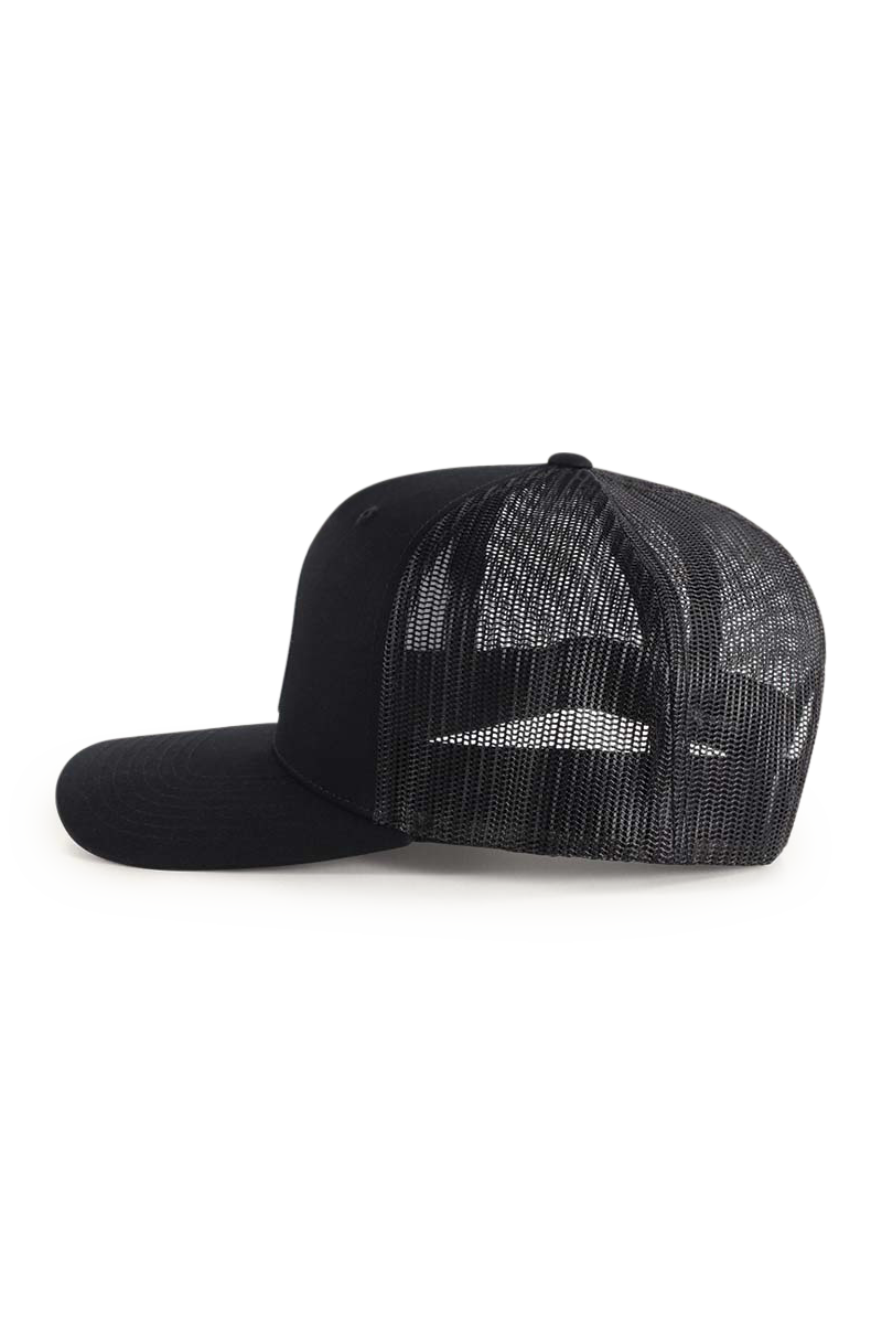 Ringers Western Signature Bull Trucker Cap Black with Black & White Patch