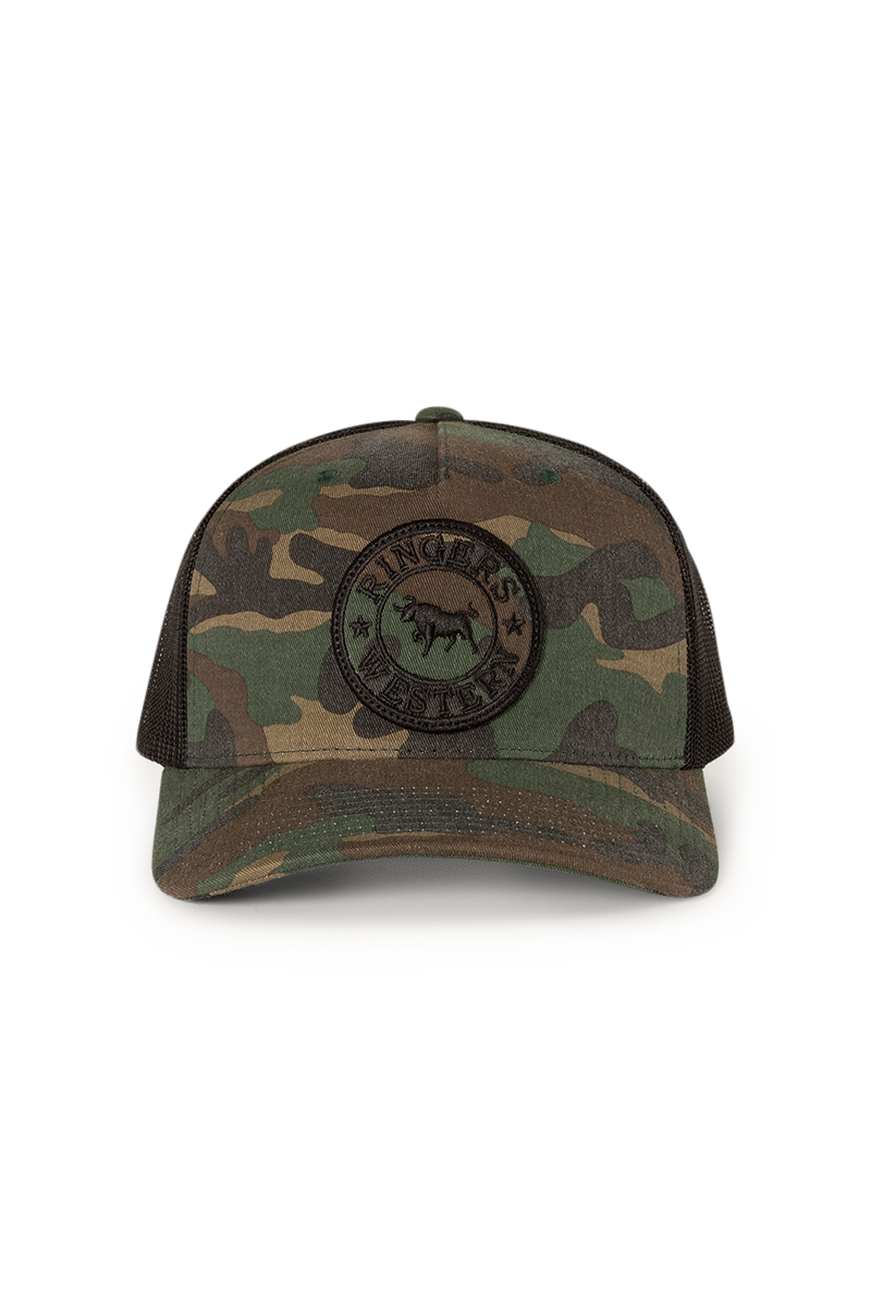 Ringers Western Signature Bull Trucker Cap Camo/Black