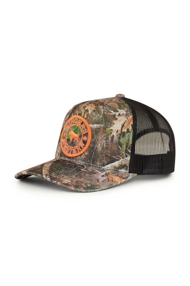 Ringers Western Signature Bull Trucker Cap Leaf Camo/Orange