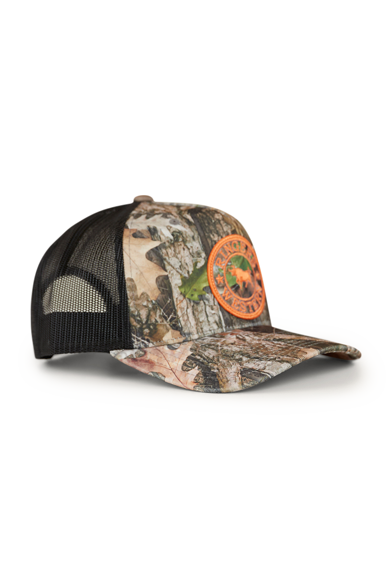 Ringers Western Signature Bull Trucker Cap Leaf Camo/Orange