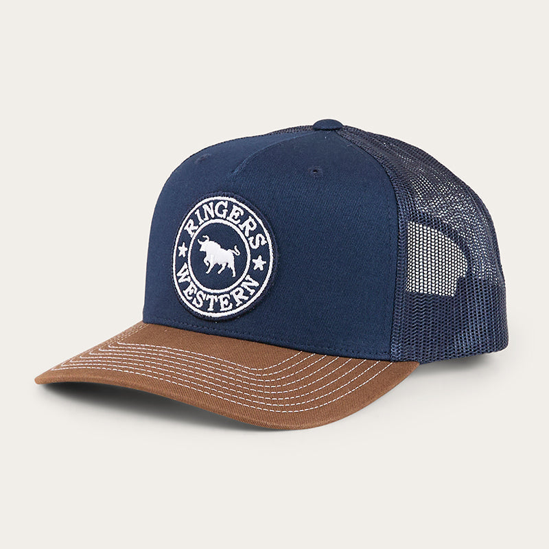 Ringers Western Signature Bull Trucker Cap Navy/Chocolate