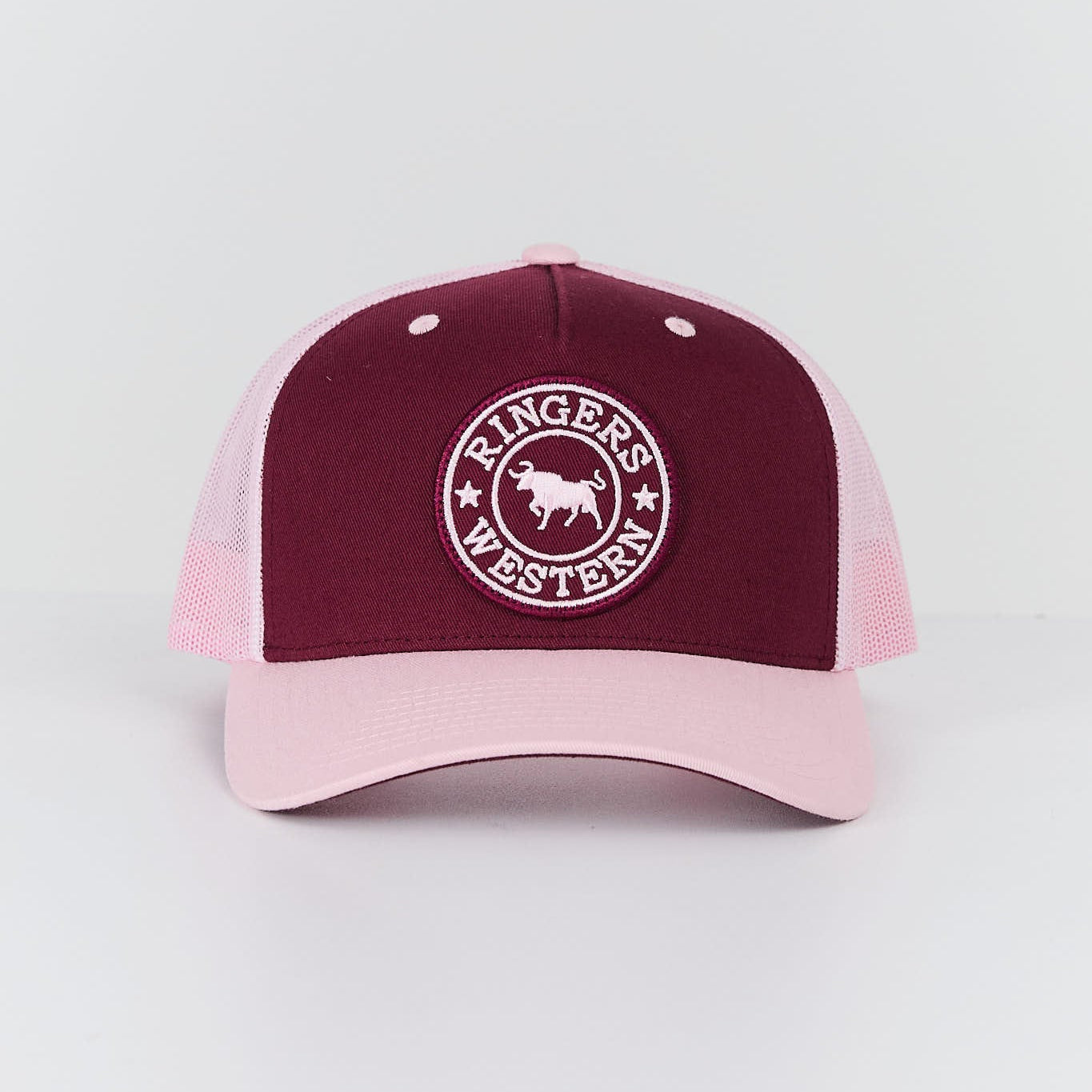 Ringers Western Signature Bull Trucker Cap Plum/Dusty Pink