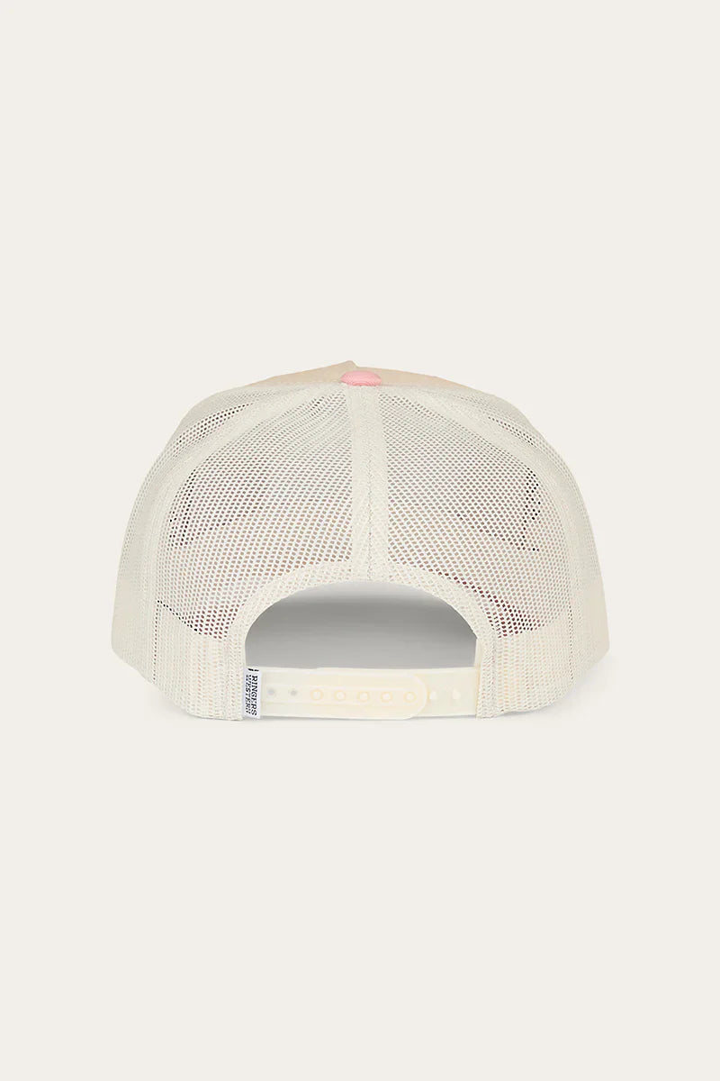 Ringers Western Signature Bull Trucker Cap Rosey/Off White