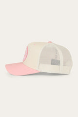 Ringers Western Signature Bull Trucker Cap Rosey/Off White
