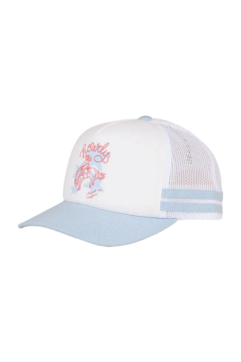 Ringers Western Stardust Kids Foam Trucker Cap White/Light Blue