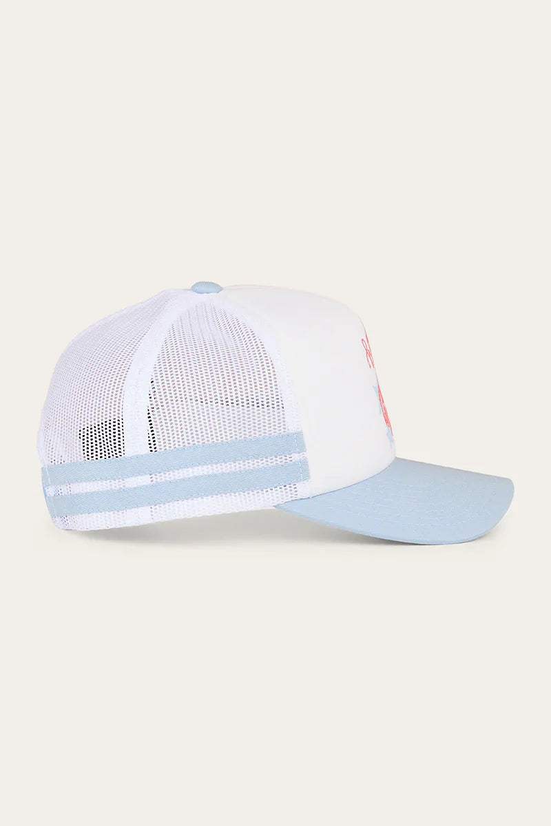 Ringers Western Stardust Kids Foam Trucker Cap White/Light Blue