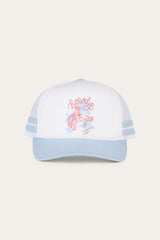 Ringers Western Stardust Kids Foam Trucker Cap White/Light Blue
