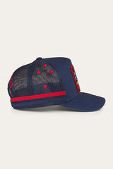 Ringers Western Ute Flag Deep Fit Trucker Navy/Red