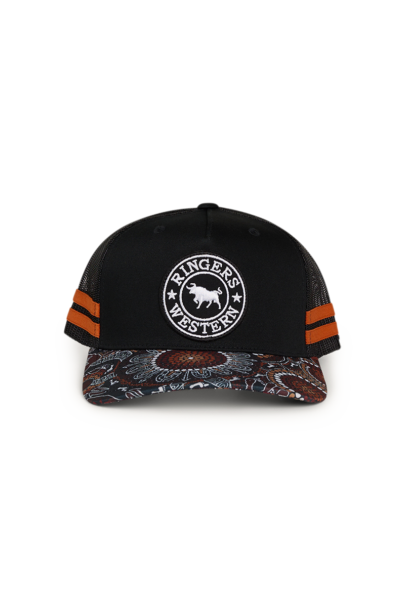 Ringers Western Walkabout Warrior Trucker Cap Black